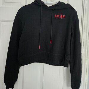 NWOT Coke cropped hoodie